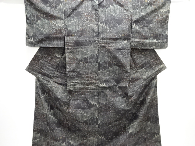 JAPANESE KIMONO / NISHIJIN DENSHO TSUMUGI / WOVEN ABSTRACT PATTERN
